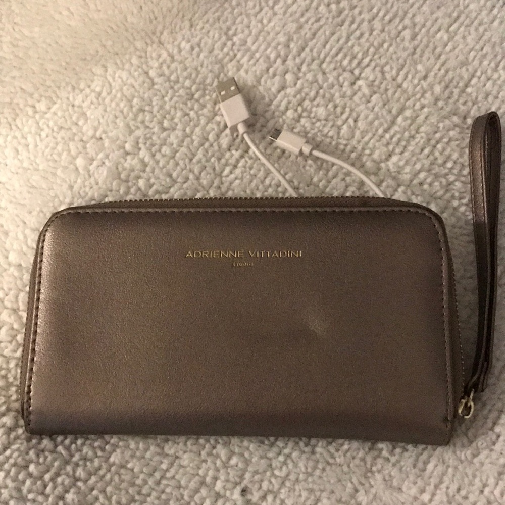 Adrienne Vittadini wallet with charger.